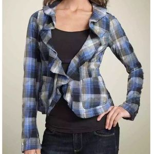 FREE PEOPLE | Liberty Cascading Jacket Blue Plaid